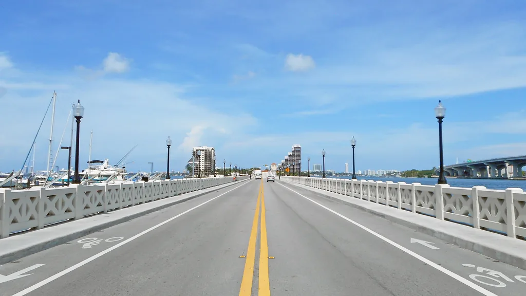 Driving across the Venetian Causeway